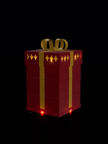Compact gift box, render: night, white