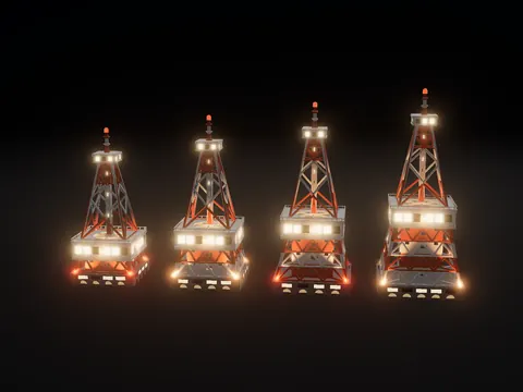 Pi Tower, render: 1 to 4 boards