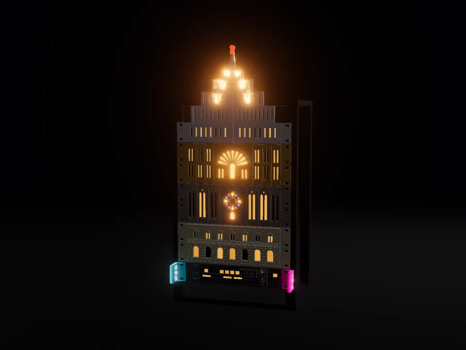 Skyline Rack, render: night